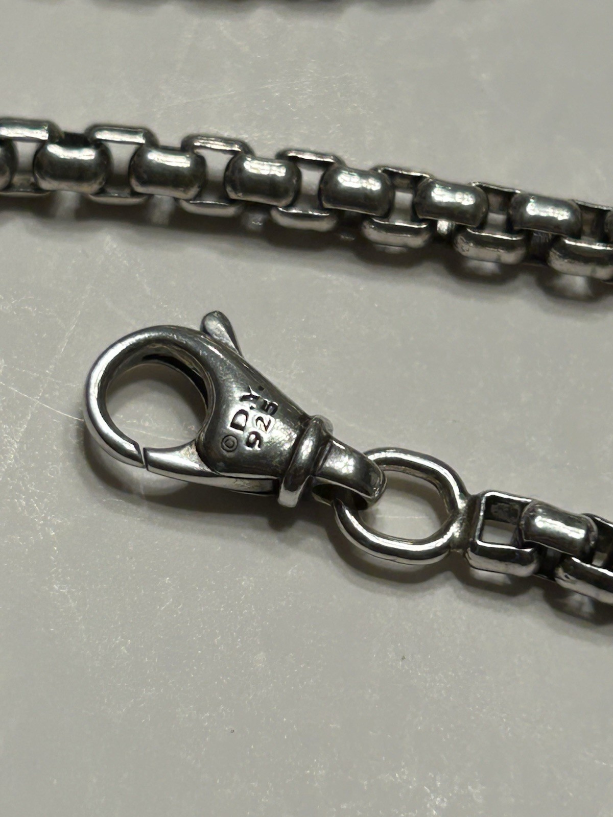 David Yurman Box Chain Necklace in Sterling Silver 18 inch