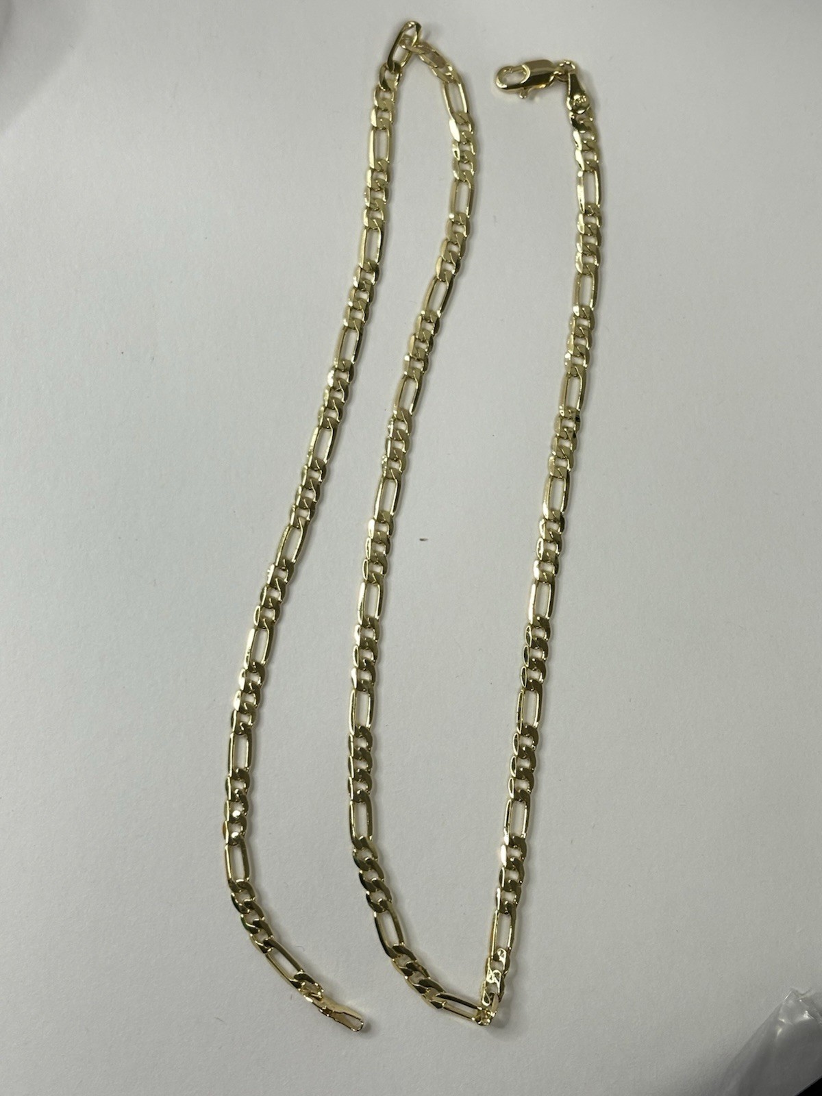 18k 750 Italy STAMPED Gold Filled/Plated Figaro Chain ~ 22” ~ 3mm ~ 11 grams