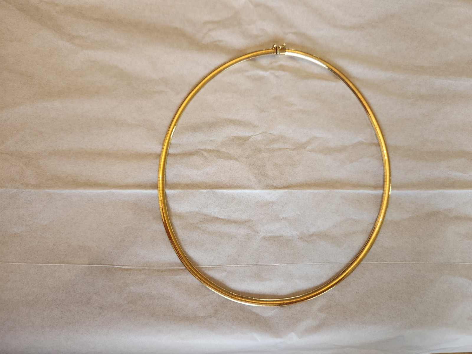 Jared 14K Yellow Gold 4mm Omega Necklace Chain 16″ Italy 16.9g