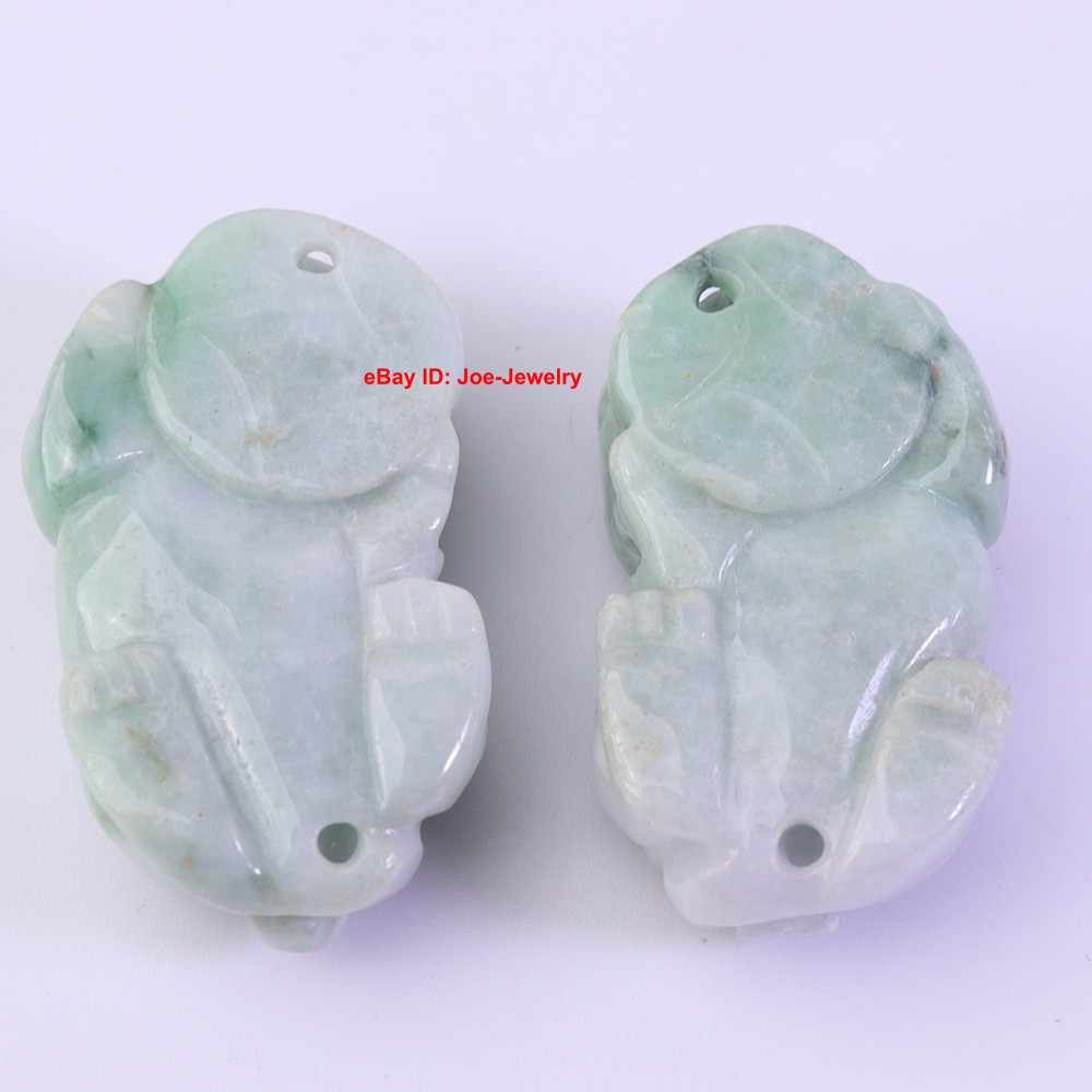 Natural Grade A Green Jadeite Pendant A Couple Of Pixiu (Male and Female) #01