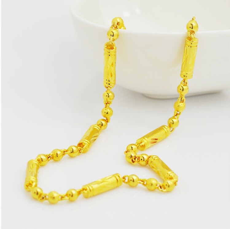 Gold-plated Brass 6mm-8mm Rope Chain Diamond Cut Pendant Necklace 8″- 20″