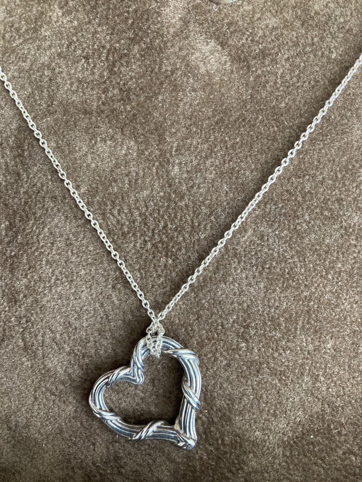 Peter Thomas Roth Ribbon & Reed Signature Classic Heart Necklace Sterling Silver