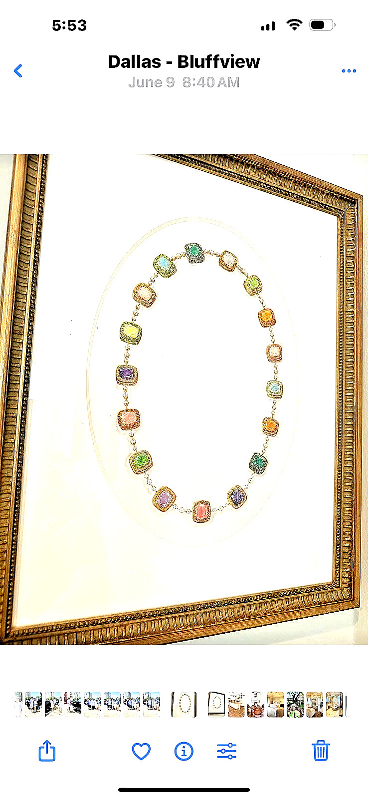 Neiman Marcus designer Laura Munder diamond & precious cushion cut gem necklace