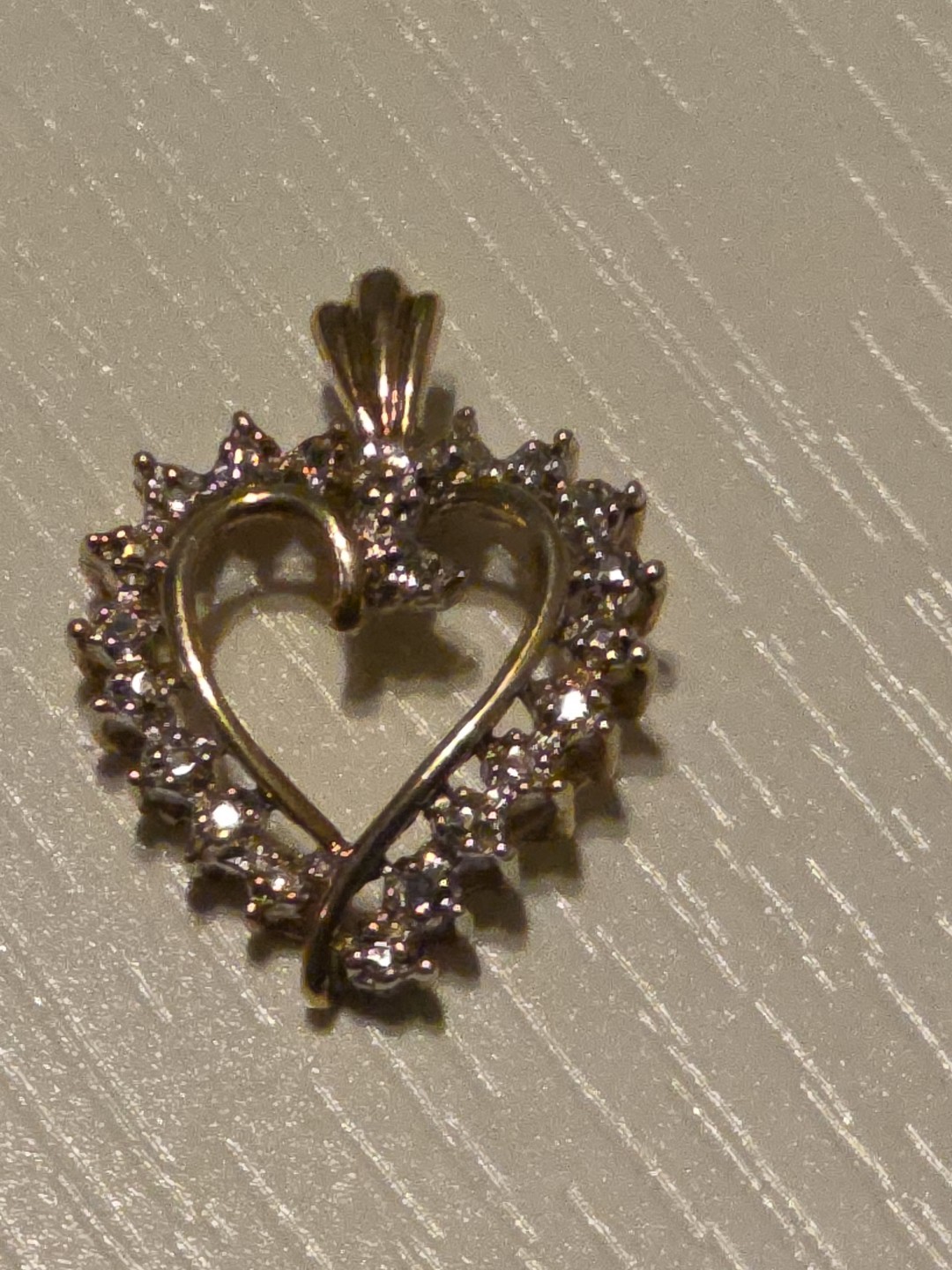 10K Yellow Gold Solid Heart Charm Beautiful Pendant