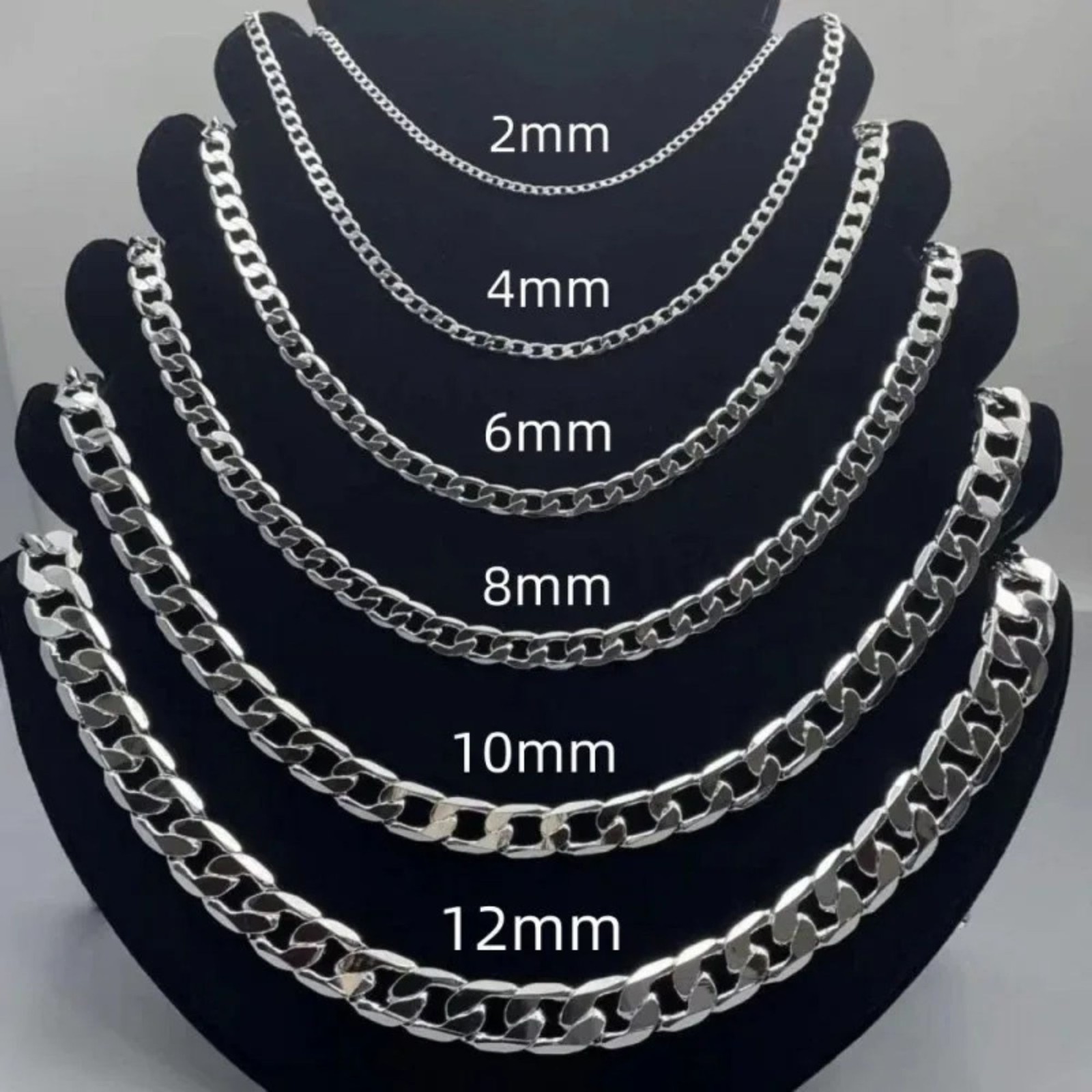 925 Sterling Silver Figaro Chain Necklace 2-12mm Lobster Clasp Men Women Gift US