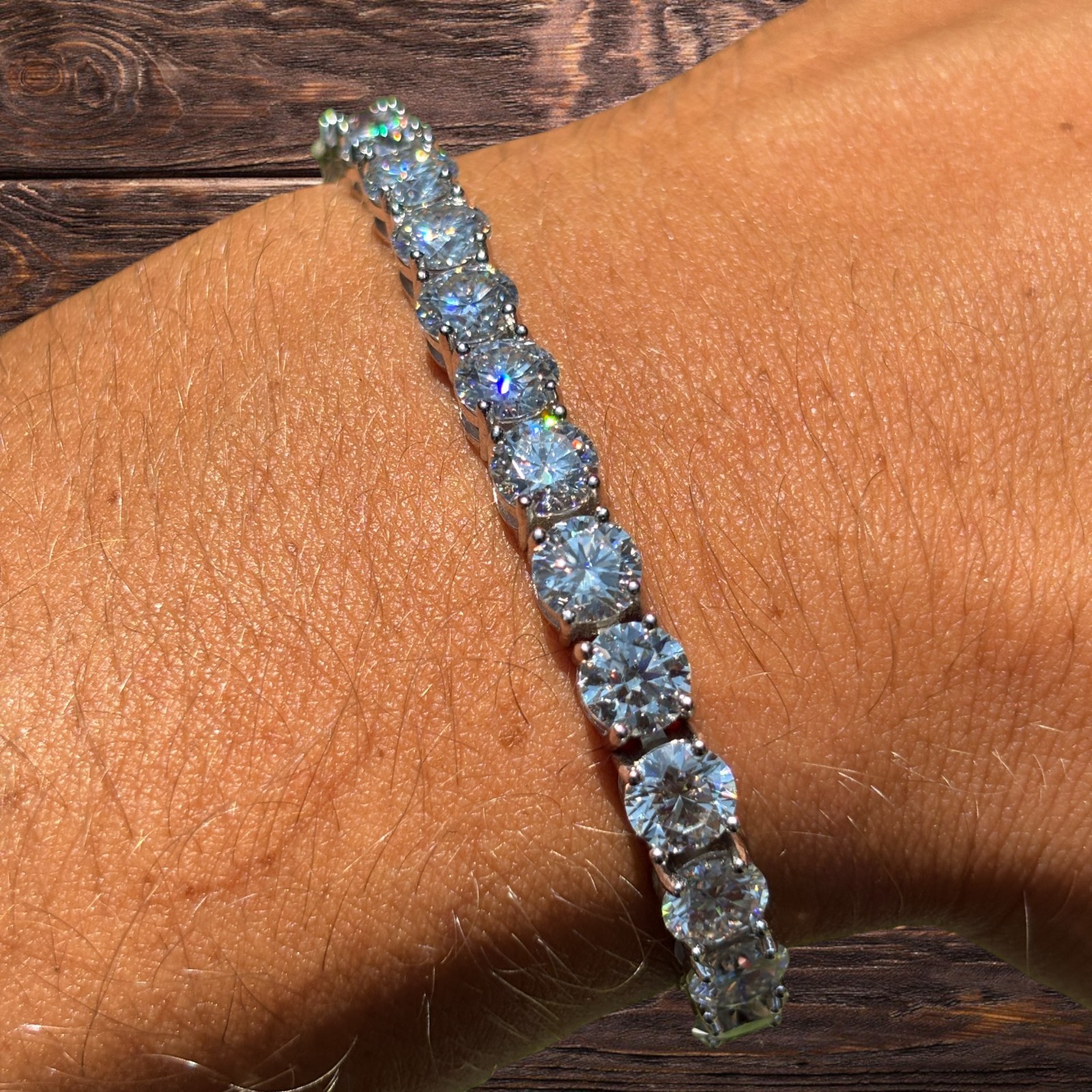6mm Tennis Bracelet – Moissanite Or CZ – 925 Silver or 14k Gold/Rose Vermeil