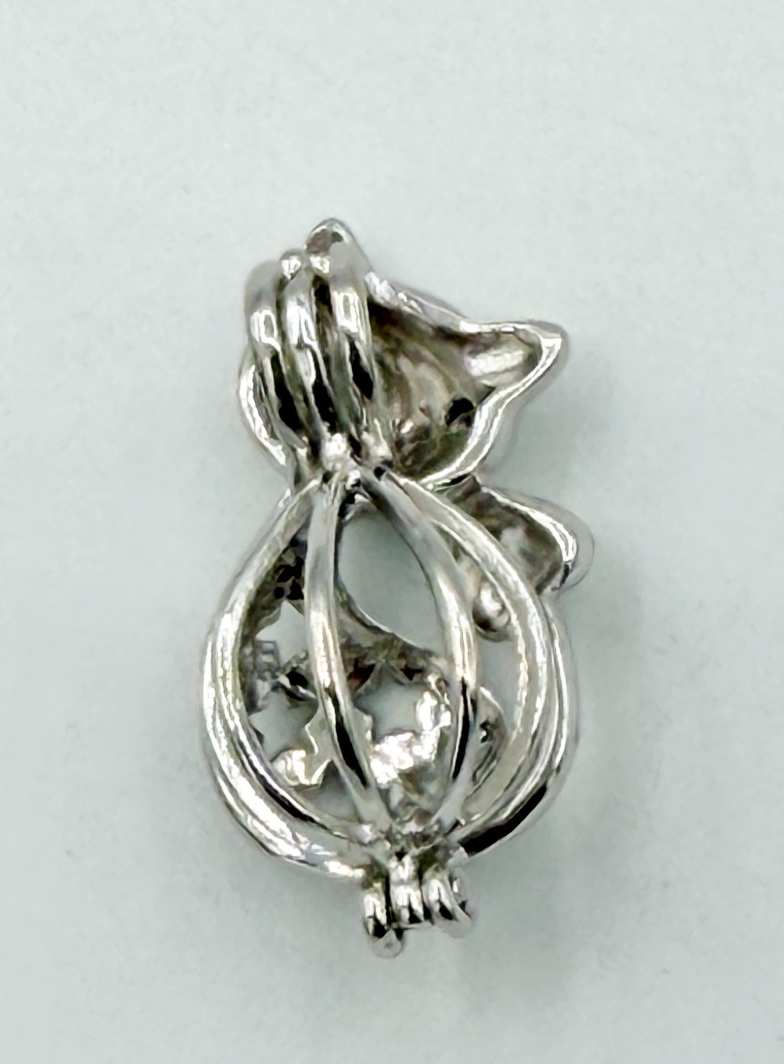 Sterling Silver Pearl Cage Pendant for Necklace Bracelet Nature Animals Insects