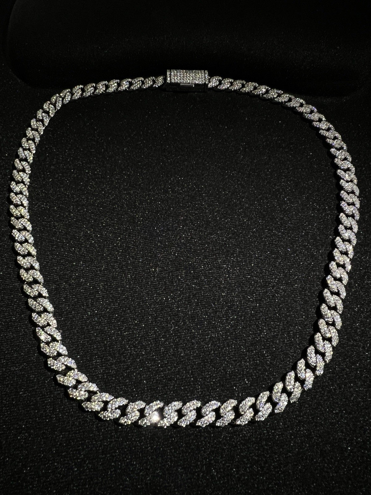 16” Choker Moissanite Diamonds 925 Sterling Silver Necklace Lab Anniversary