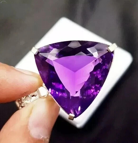 50.70 Ct+ Natural Purple Amethyst 925 Sterling Silver Pendant AG Gemstone