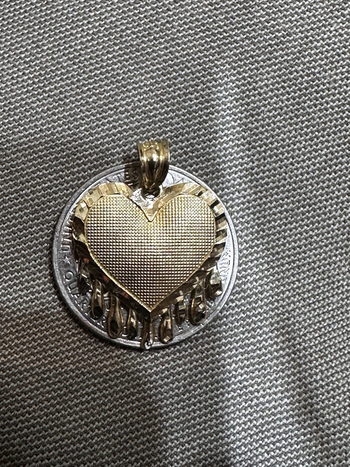 10kt Gold Dripping Heart