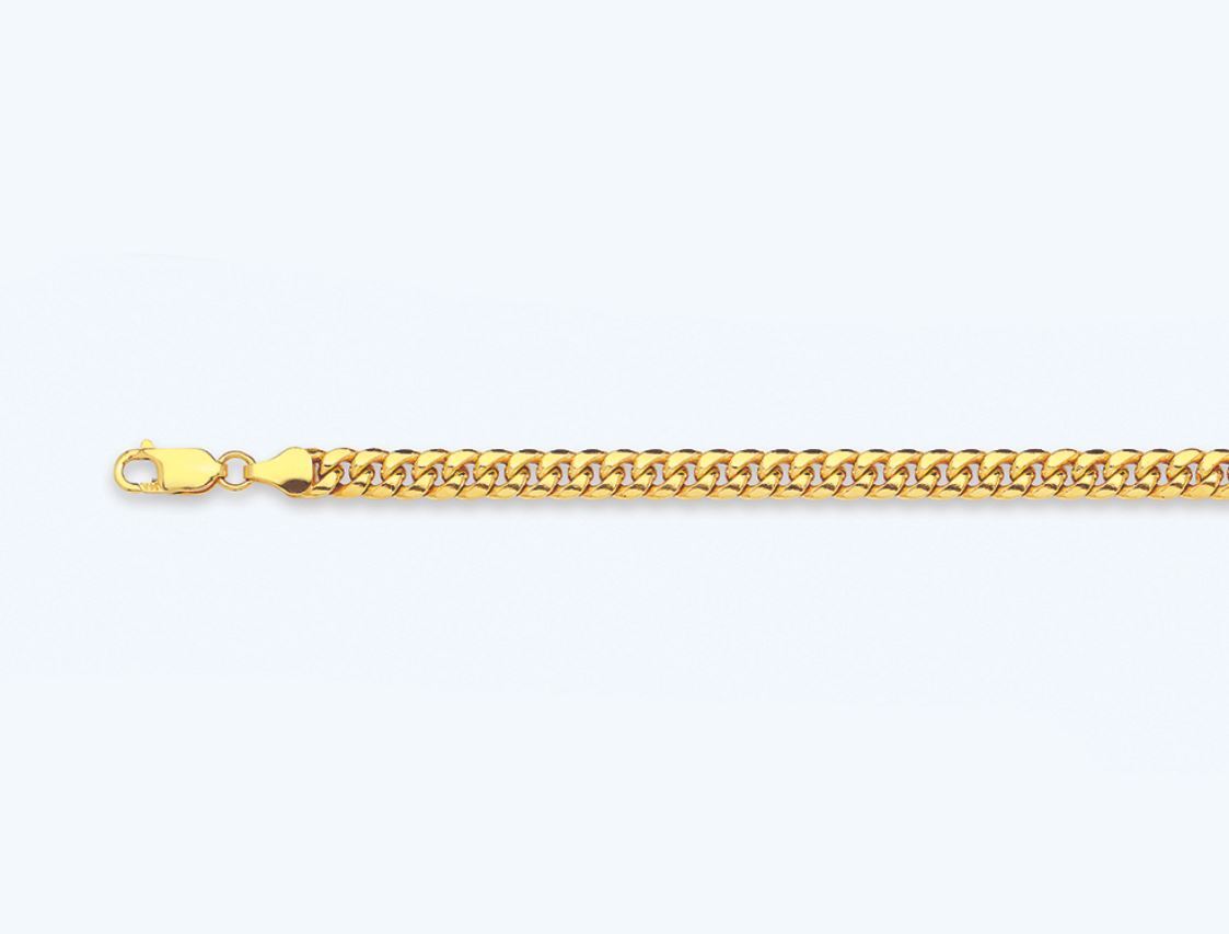 10k Yellow Gold 3.0mm Miami Cuban Chain Bracelet Size 7″-9″ Hollow