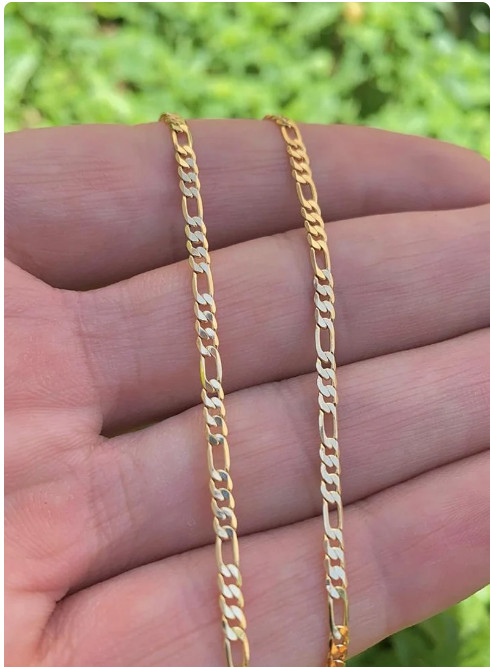 14K Gold Filled Figaro Chain Necklace 20″ and 24″ Womens Mens