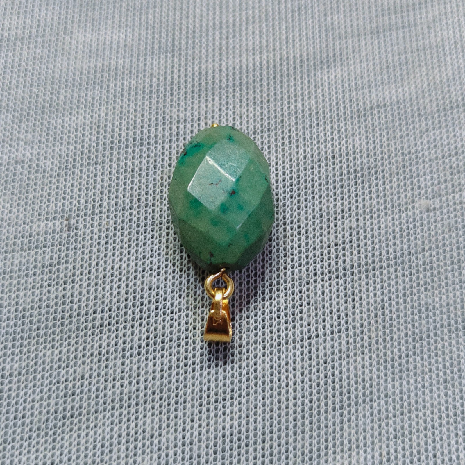 Natural Tibet Turquoise Oval Cut Beads Brass Pendant Handmade Gemstone Jewellery