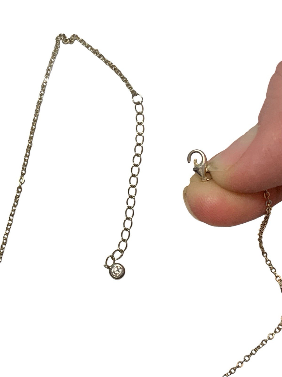 Unbranded Hamsa Hand Pendant Silver Toned Chain Gemstone Necklace