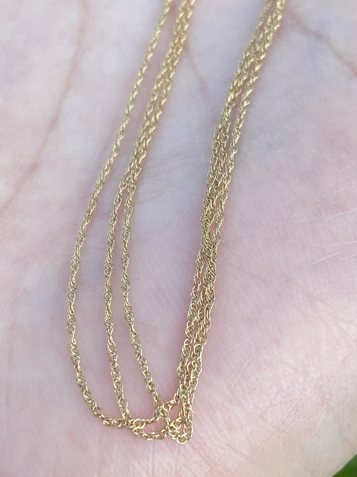Real 14K Yellow Gold Wheat Chain Necklace – 18 Inches