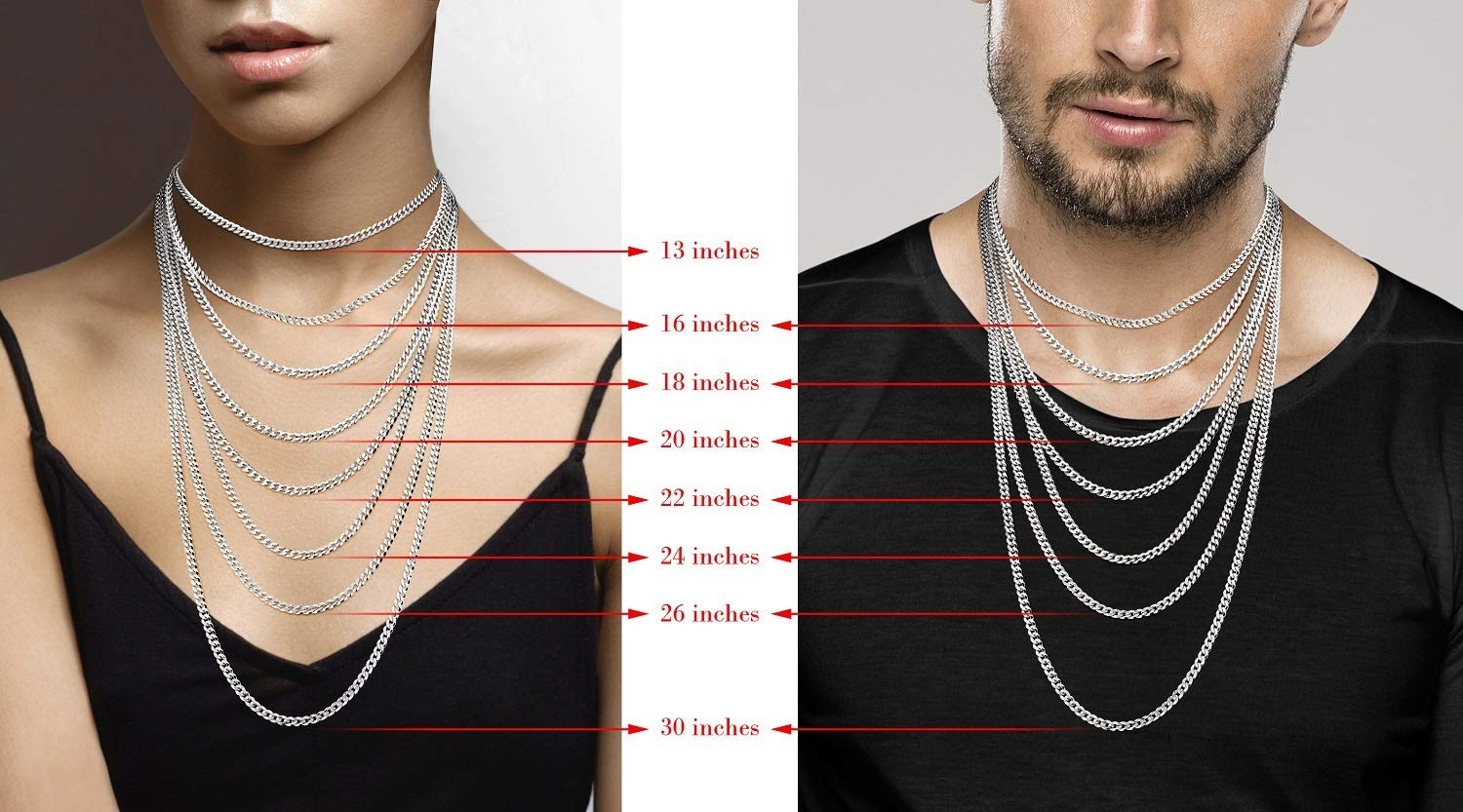 925 Sterling Silver Diamond Cut Cuban Link Curb Chain Necklace for Men & Women