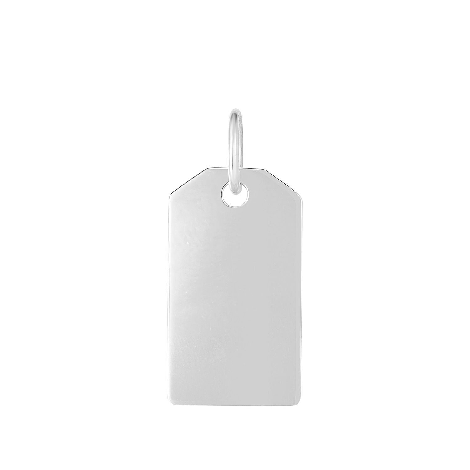 Engravable 14K Gold Yellow White Personalized Dog Tag Pendant 1″