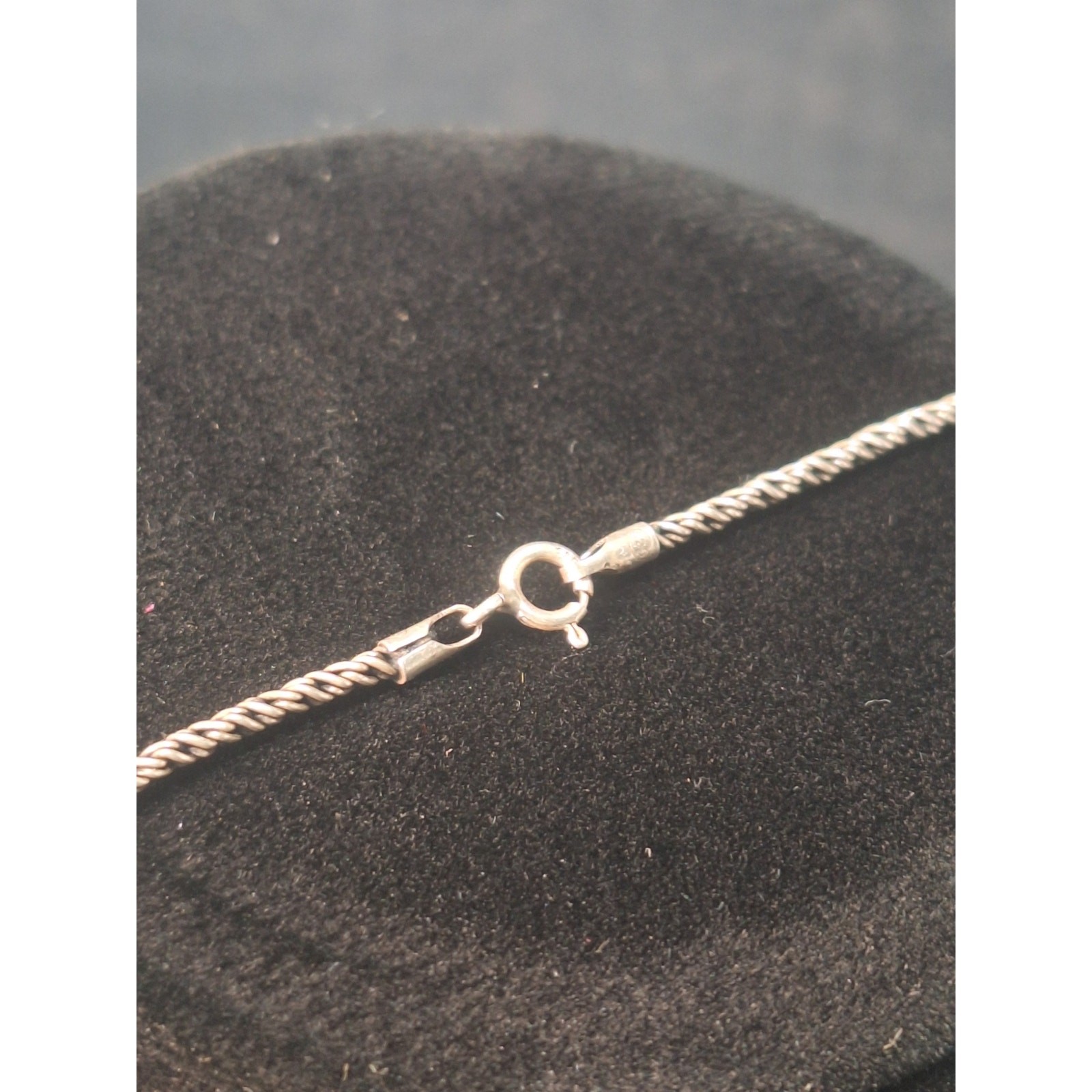 16″ Sterling Silver Twisted Rope Chain Necklace 925 Italy Vintage Excellent!