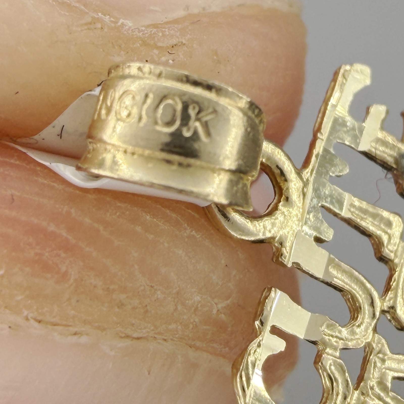 10k Yellow Gold Cute Ass Letters & Words Personalized Gift For Her Charm Pendant