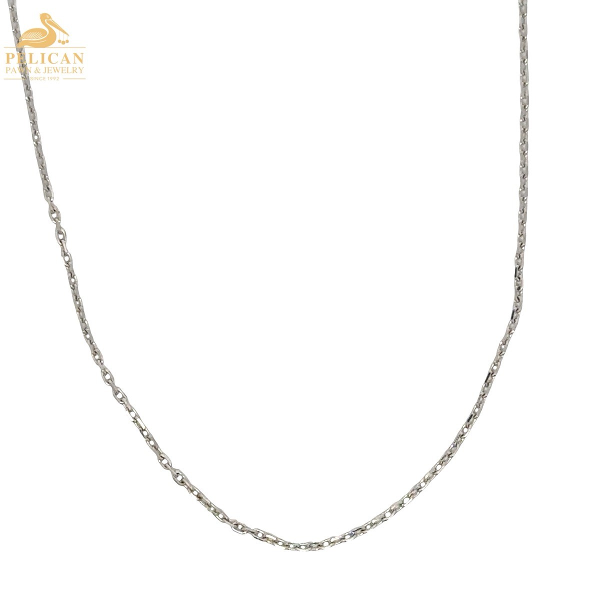 18″ Dainty Sterling Silver Link Chain Adjustable Length (M) (PSH044039)