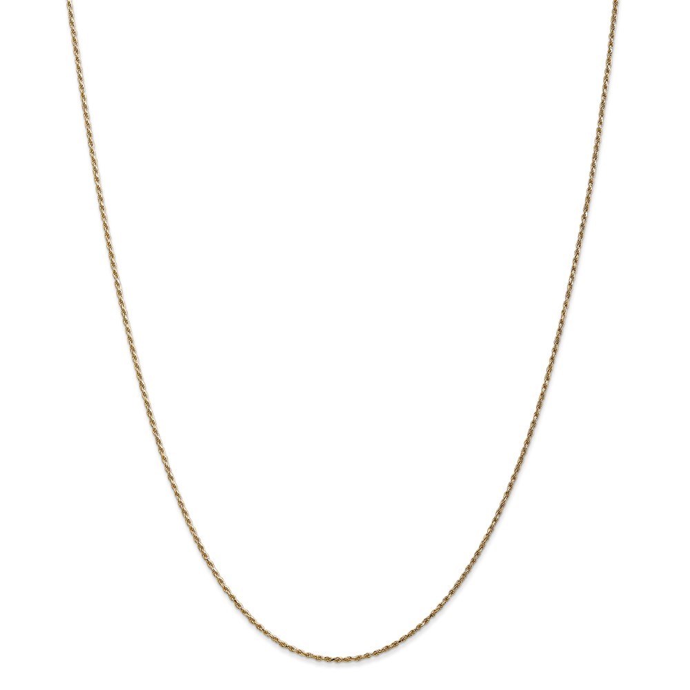 14k Yellow Gold 1.15mm Machine Made Solid Rope Chain 14″ – 24″