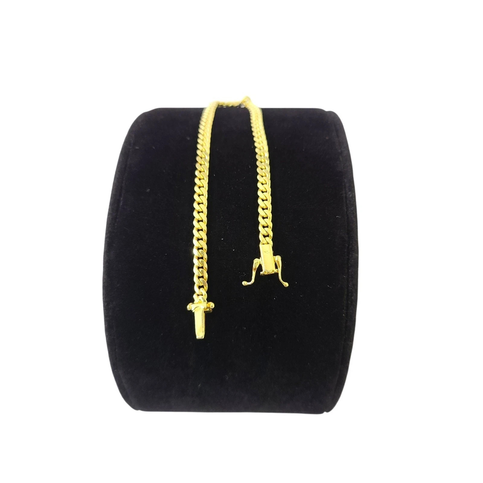 Solid 10k Yellow Gold Miami Cuban Bracelet Link 2mm 3mm 4mm 5mm 7″ Box Clasp
