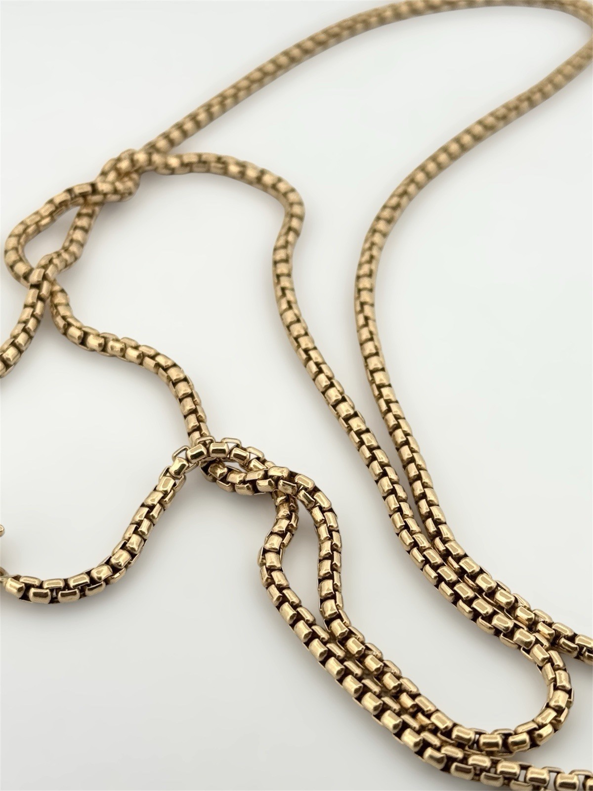 David Yurman Box Chain Necklace 2.7mm 18K Yellow Gold 26”