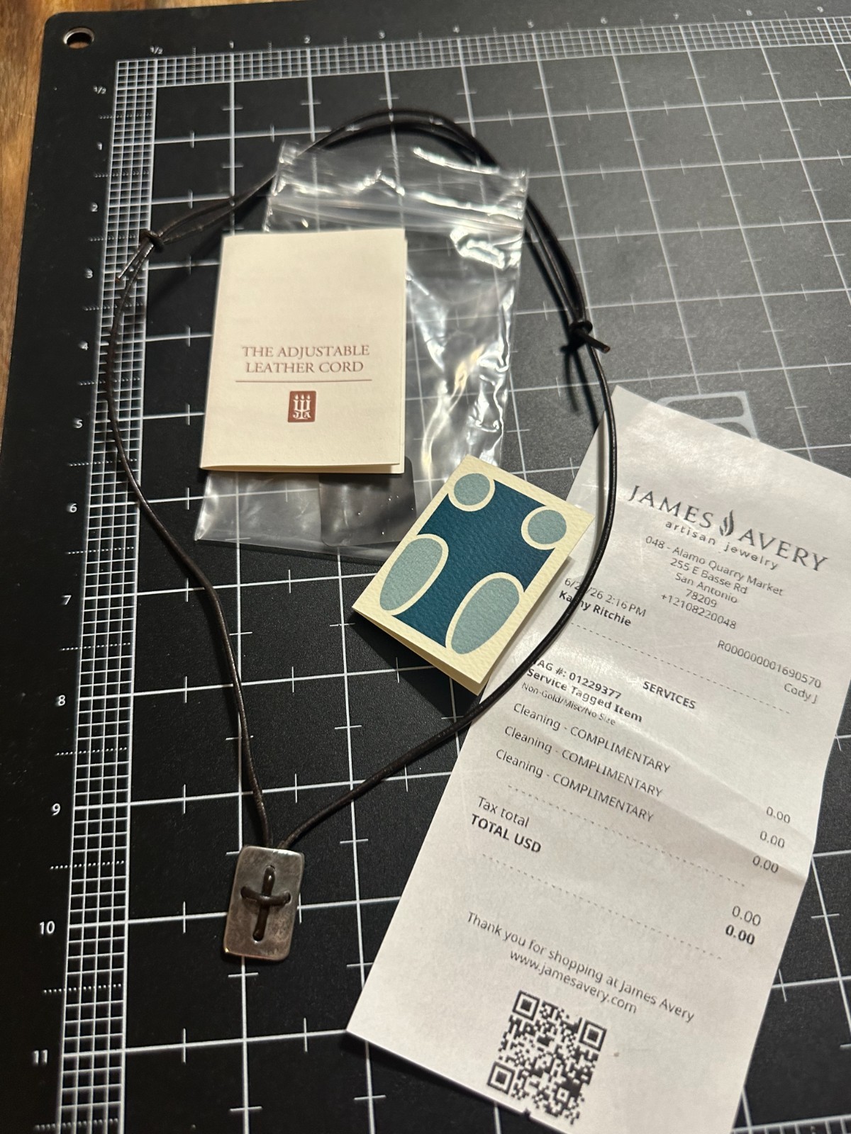 James Avery Necklace Brown Leather Sterling Silver 925 Cross Shield Pendant