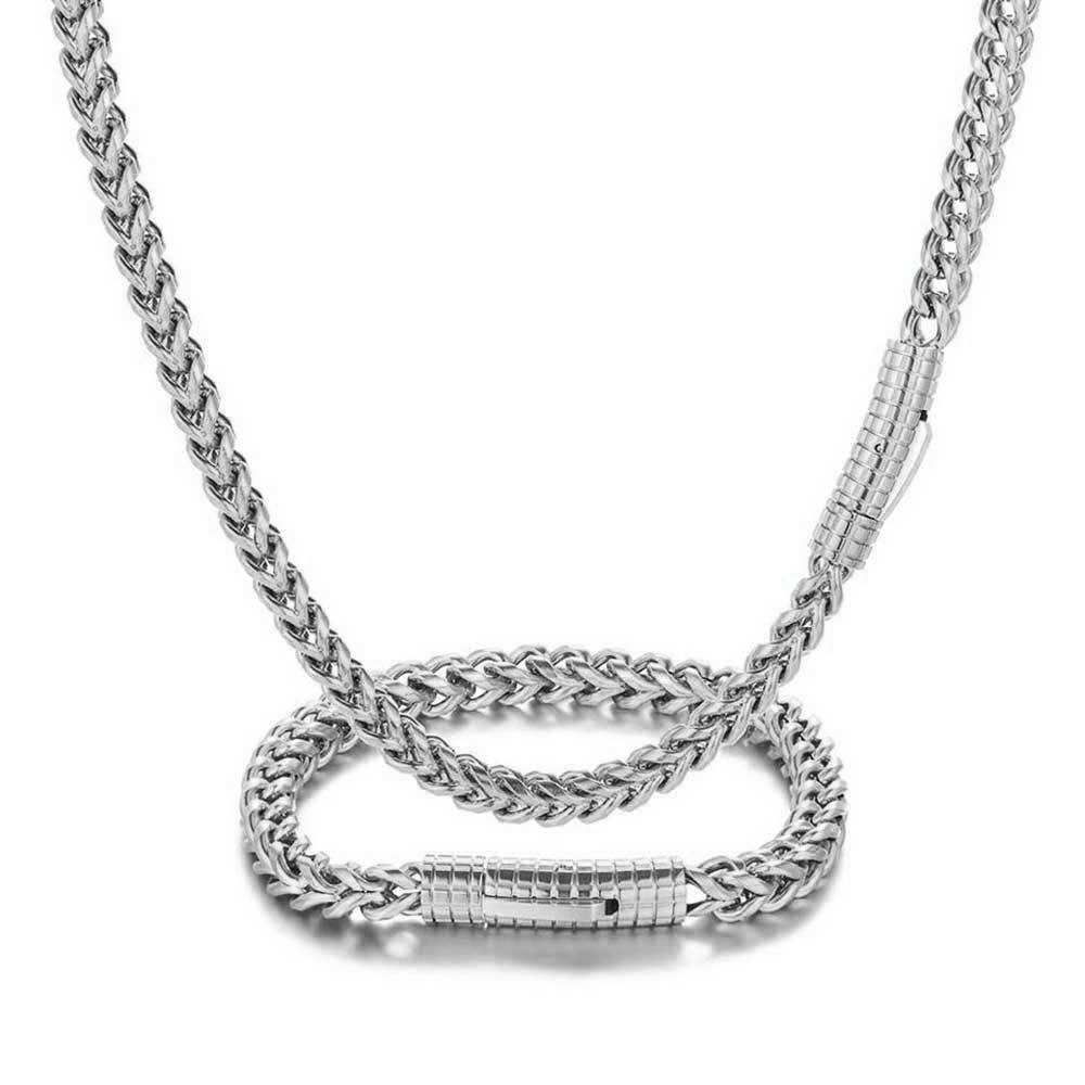 6mm 316L Stainless Steel Cuban Link Chain Hip Hop Men Bracelet Daily Jewelry