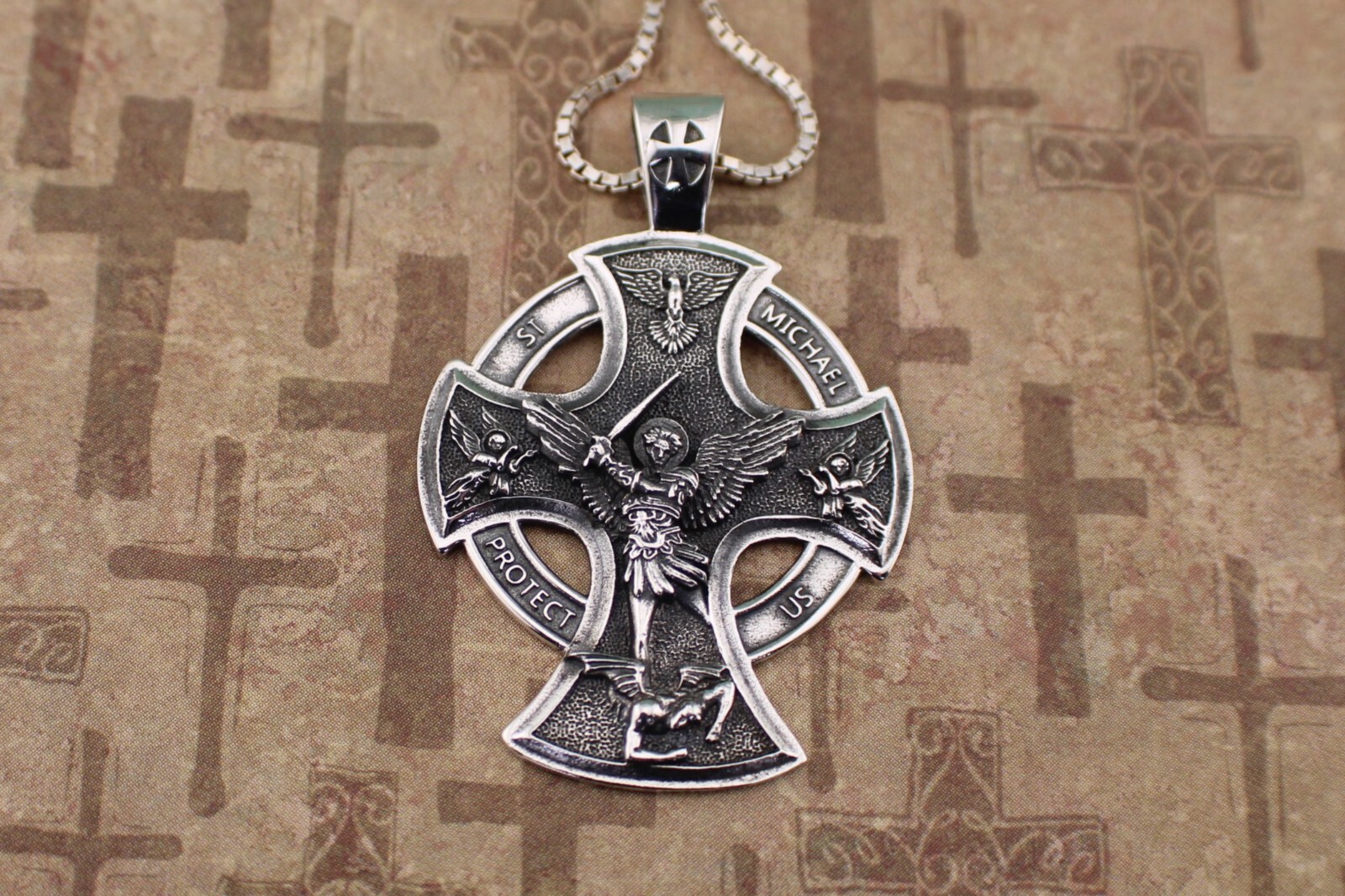 925 Sterling Silver Saint Michael Necklace