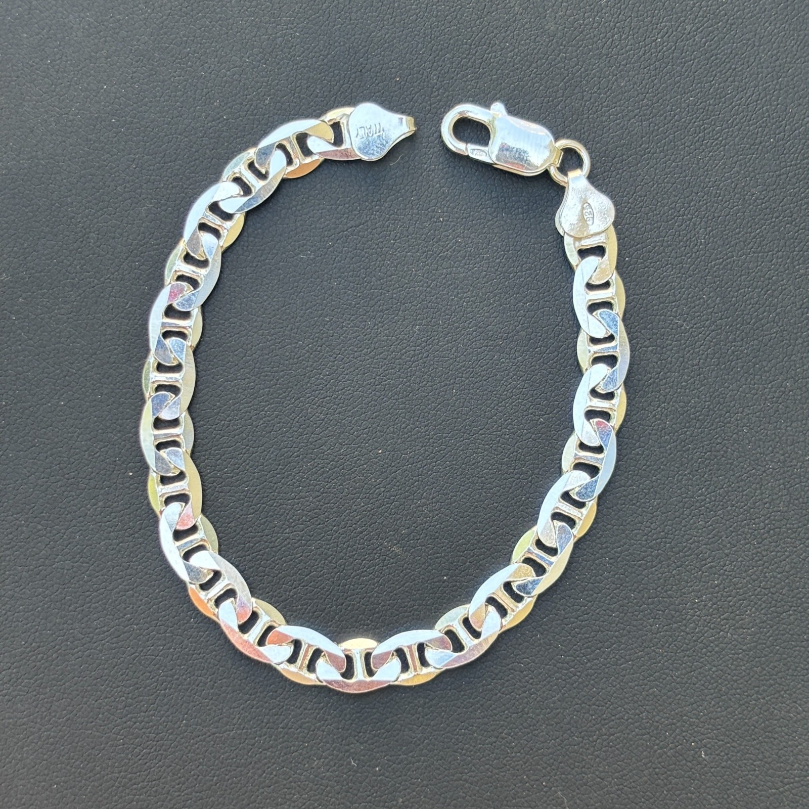 6mm Mariner Link Bracelet – Real Solid 925 Sterling Silver Or 14k Gold Vermeil