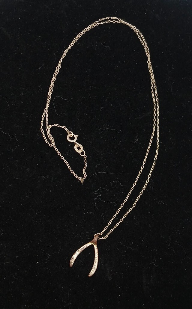 925 Sterling Silver Wishbone Pendant Necklace Lucky Fine Cable Chain Minimalist