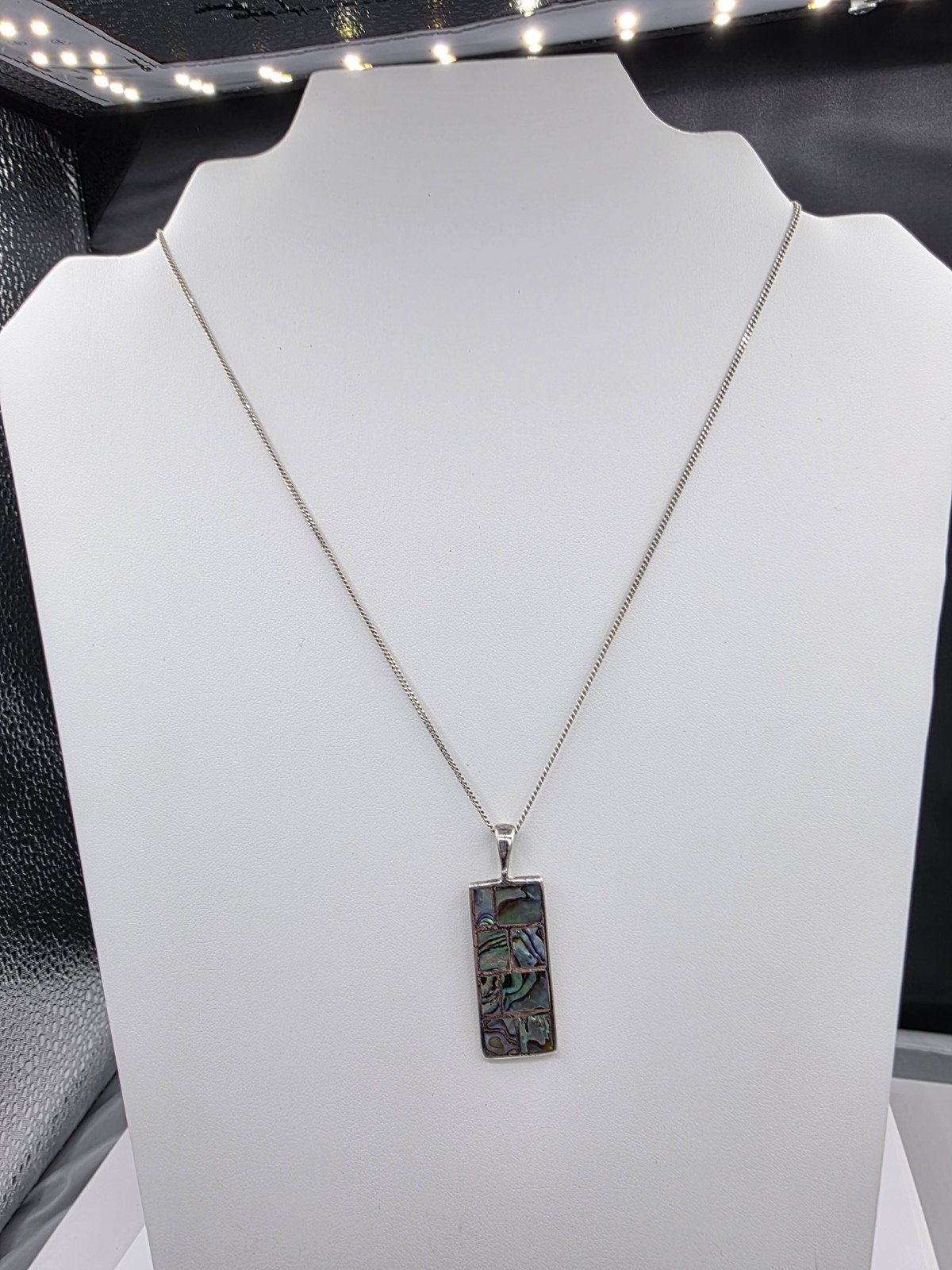 Abalone shell sterling pendant and chain – Summer Ocean, Vacation