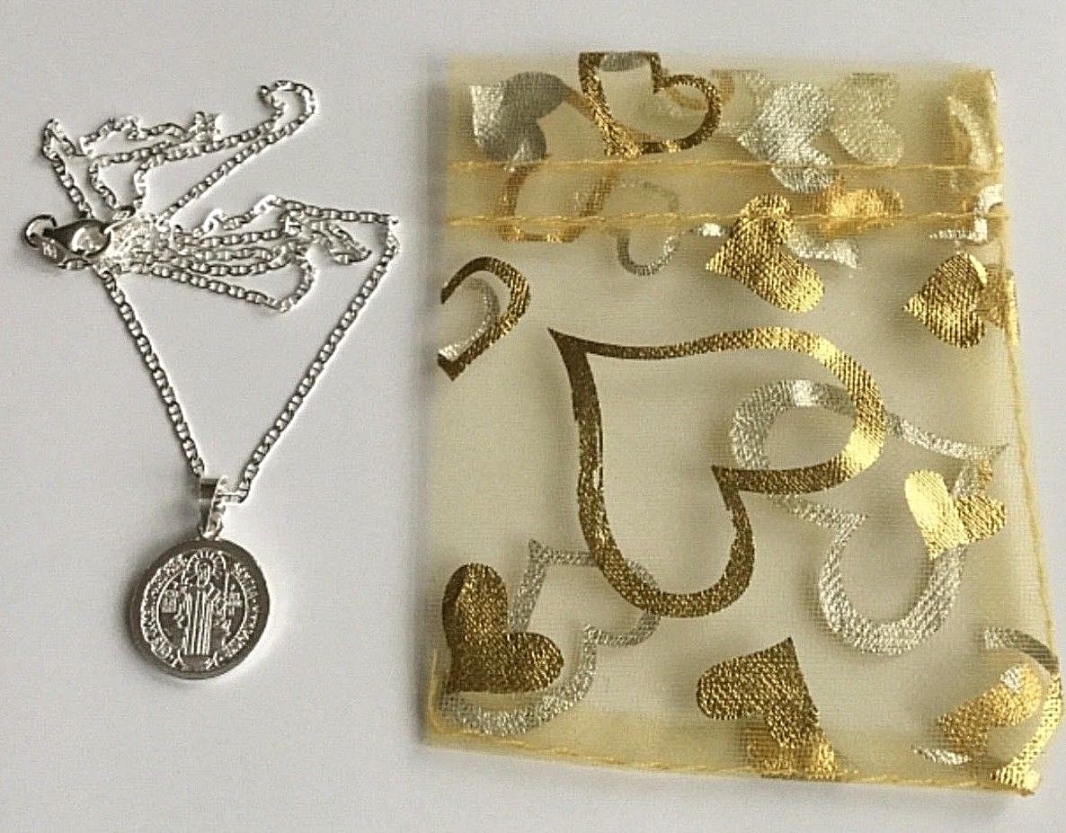 925 SILVER SAINT BENEDICT NECKLACE 18″/CADENA DE SAN BENITO EN PLATA 18″-15mm #2