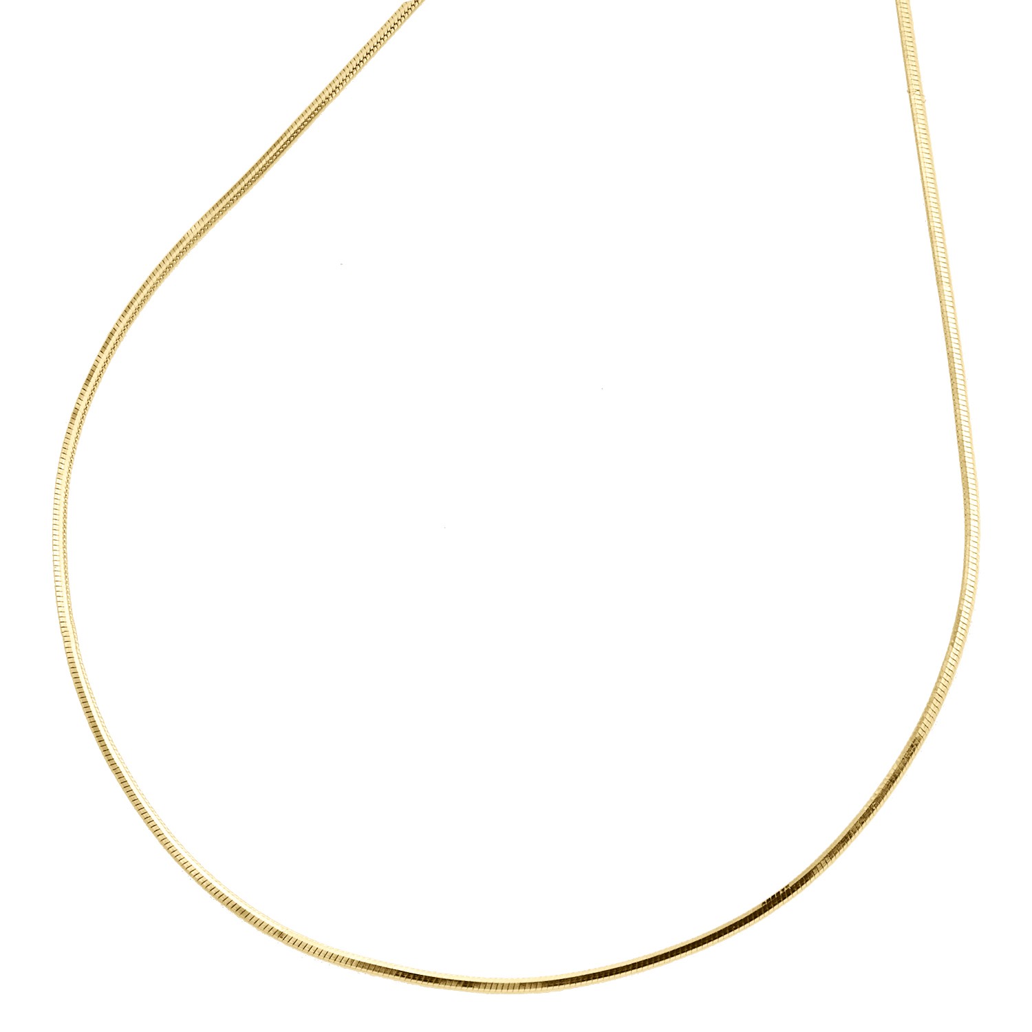 10K Yellow Gold 0.65mm Solid Diamond Cut Round Snake Chain Necklace 16″ – 24″