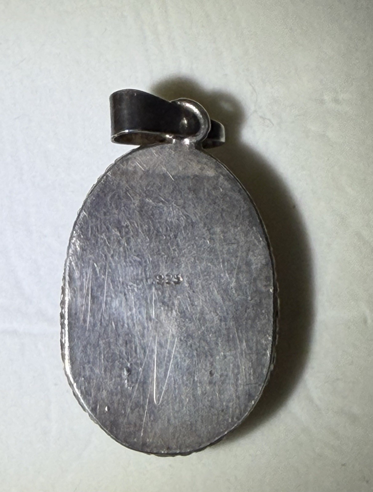 Sterling Silver White Agate Pendant