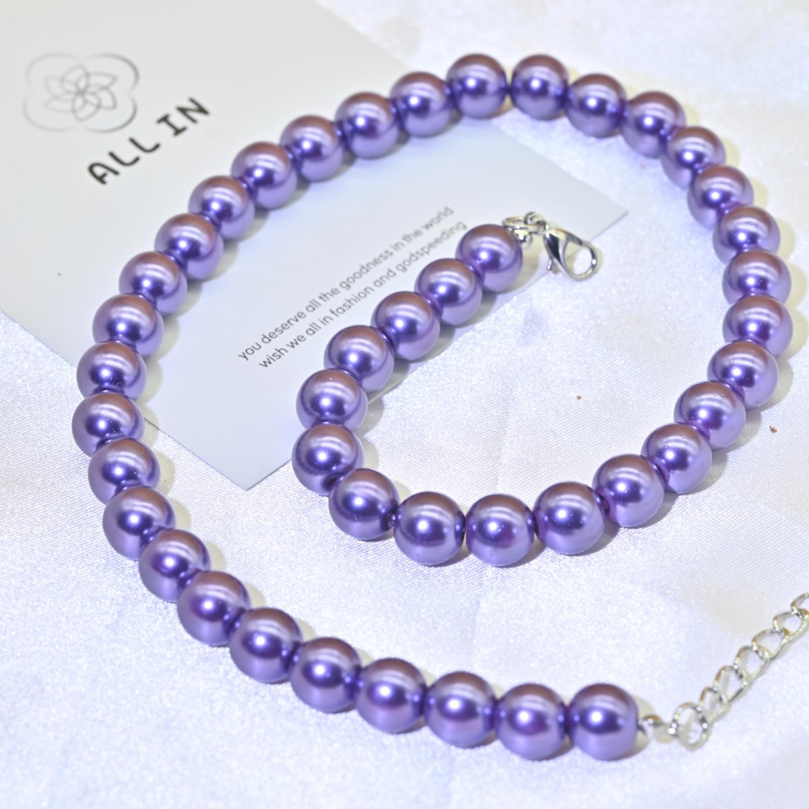 Colorful Mood Choker Baroque Bead Imitation Pearls Necklace, Women, Adults – 01
