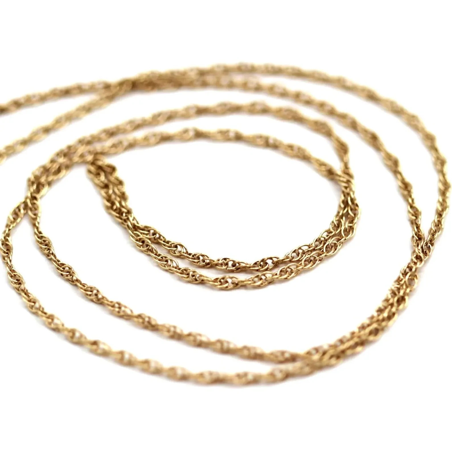14k Yellow Gold Double Oval Link Chain Necklace 18.5 inches