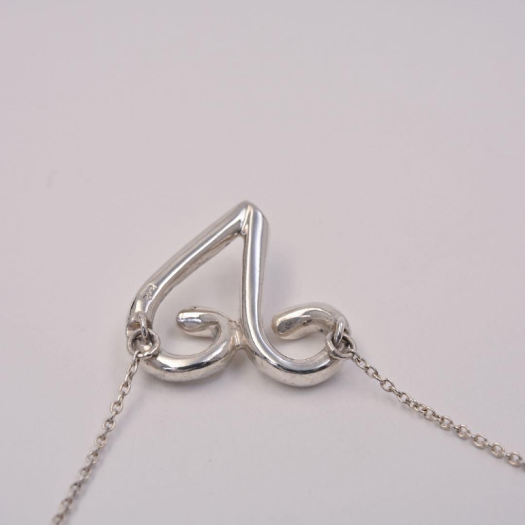 Tiffany & Co. Paloma Picasso Alphabet V Necklace Silver 925 Unisex Used Good
