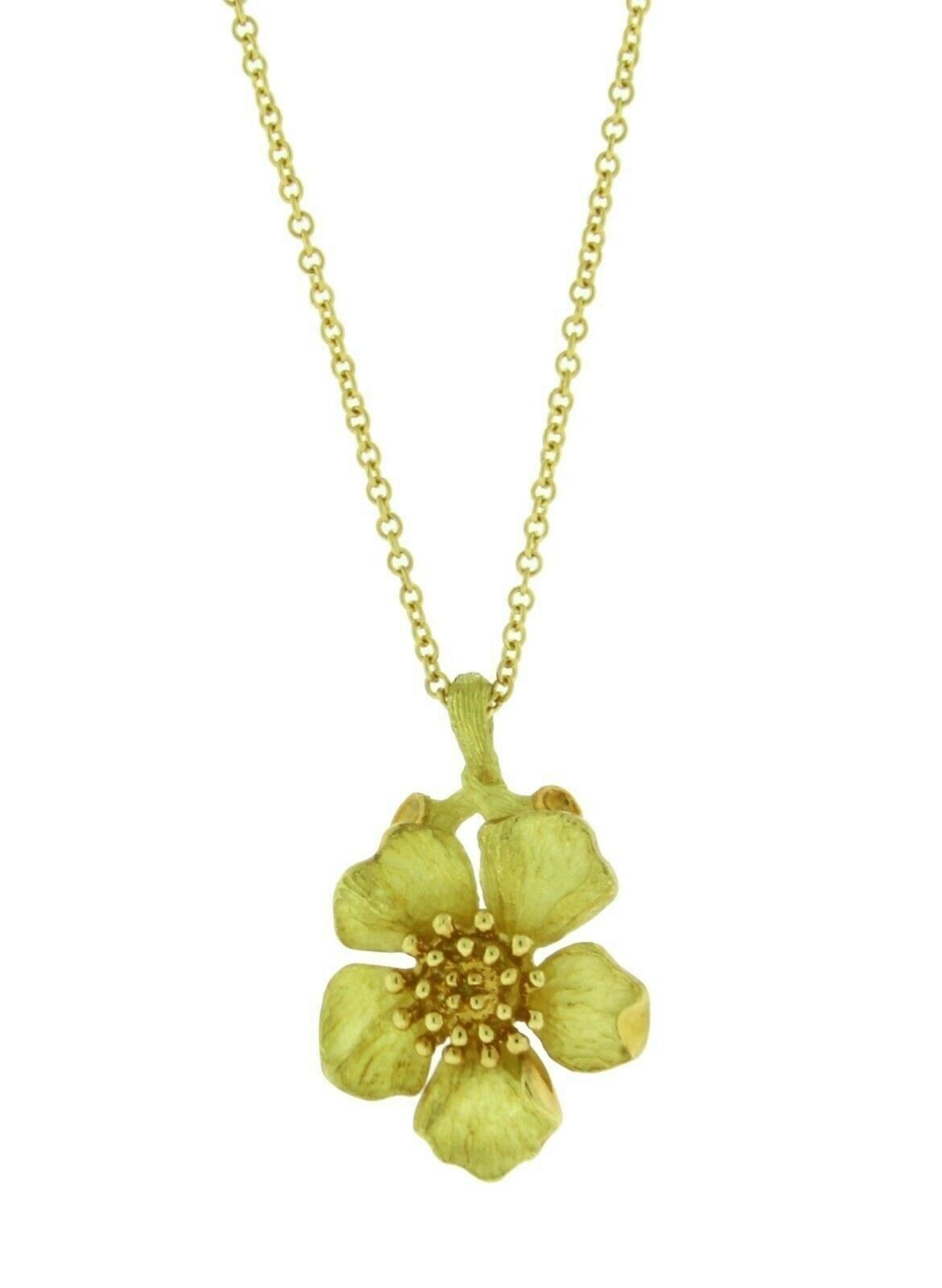 Vintage Tiffany & Co flower necklace in 18k yellow gold in very good condition