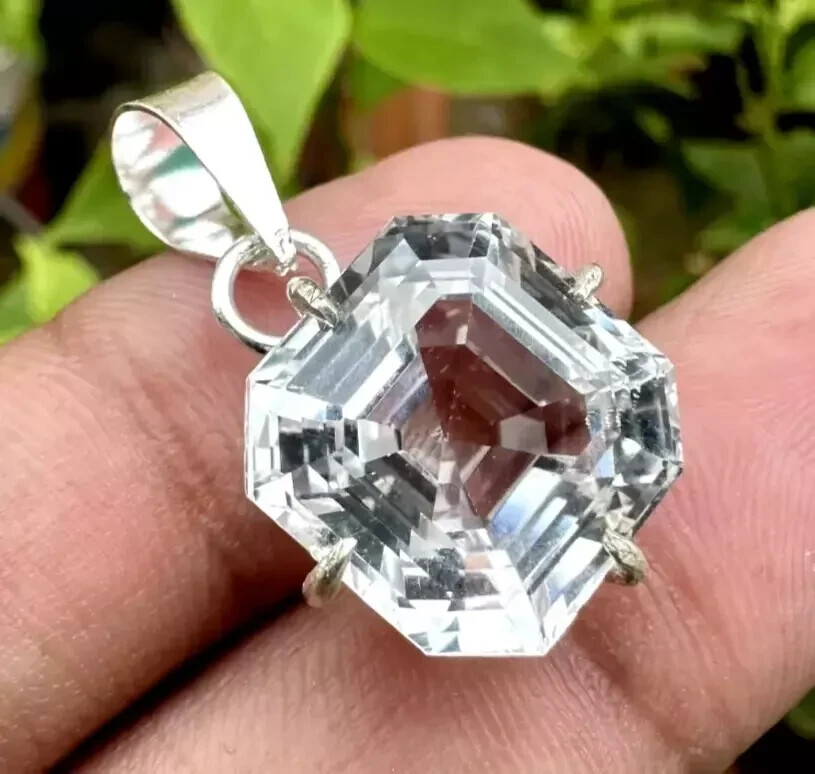 Natural 25 Ct Ceylon White Sapphire Asscher Cut AGL Certified Loose Gemstone