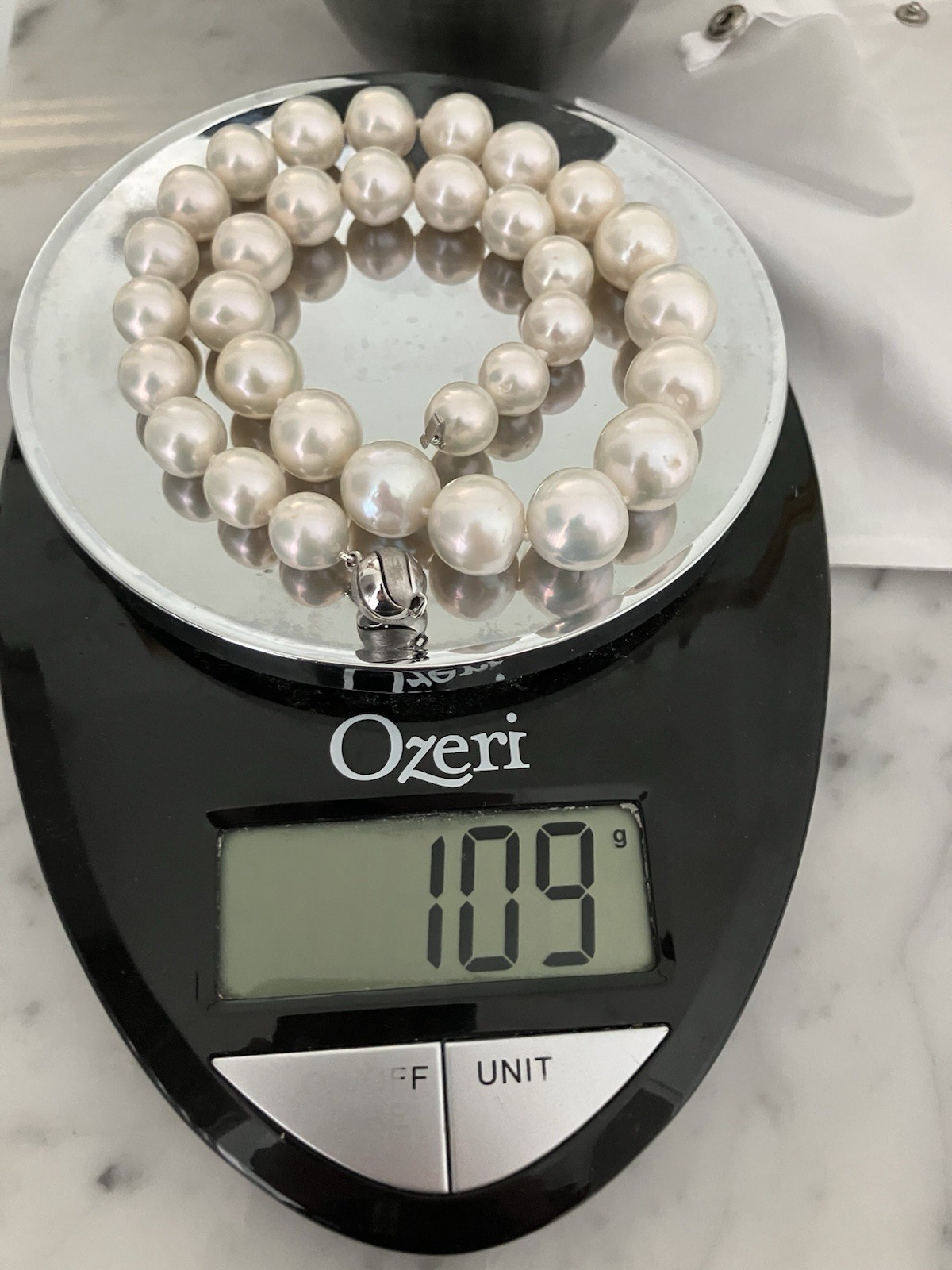 Huge 11-15mm White Edison Pearl Necklace “South Sea Pearl Style”