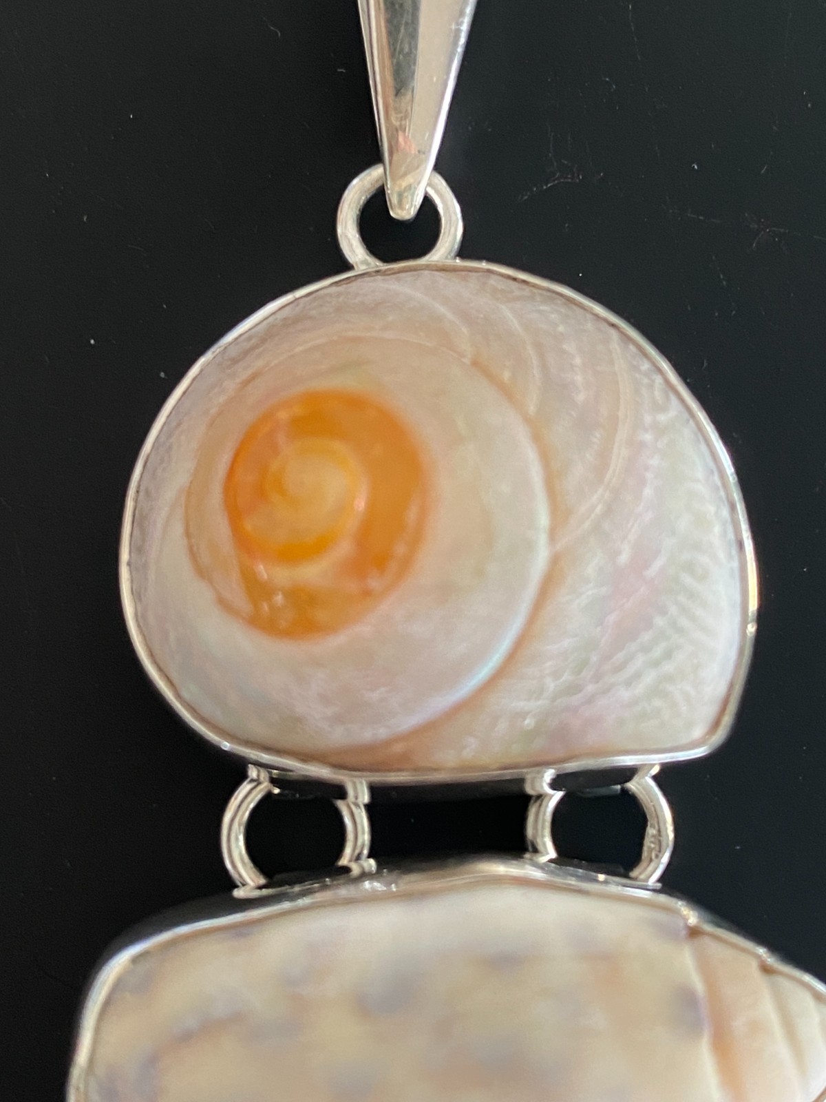 Charles Albert Pendant Sterling Silver Cinnerus Olive Cowry Shell Seashell Beach