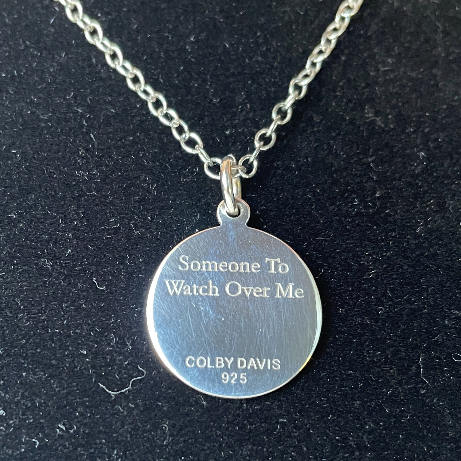 Colby Davis Guardian Angel Pendant Necklace, 925 Sterling Silver, 6.6 grams NEW!
