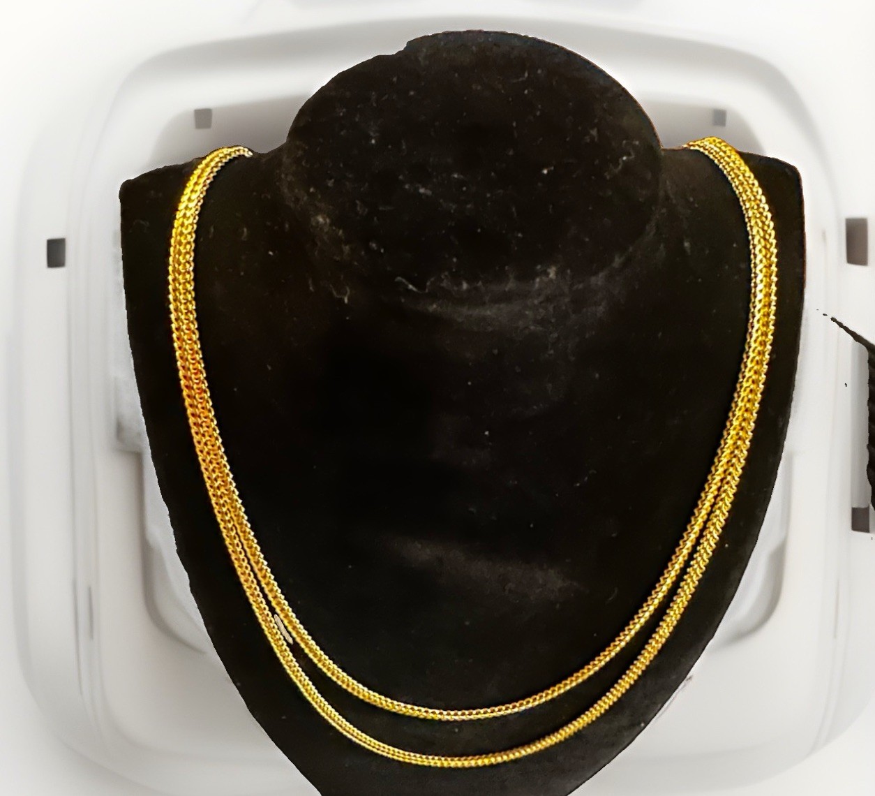 POSH Italian 18k FRANCO 3mm Yellow Gold Filled Chain Set 21” 23” Stamped