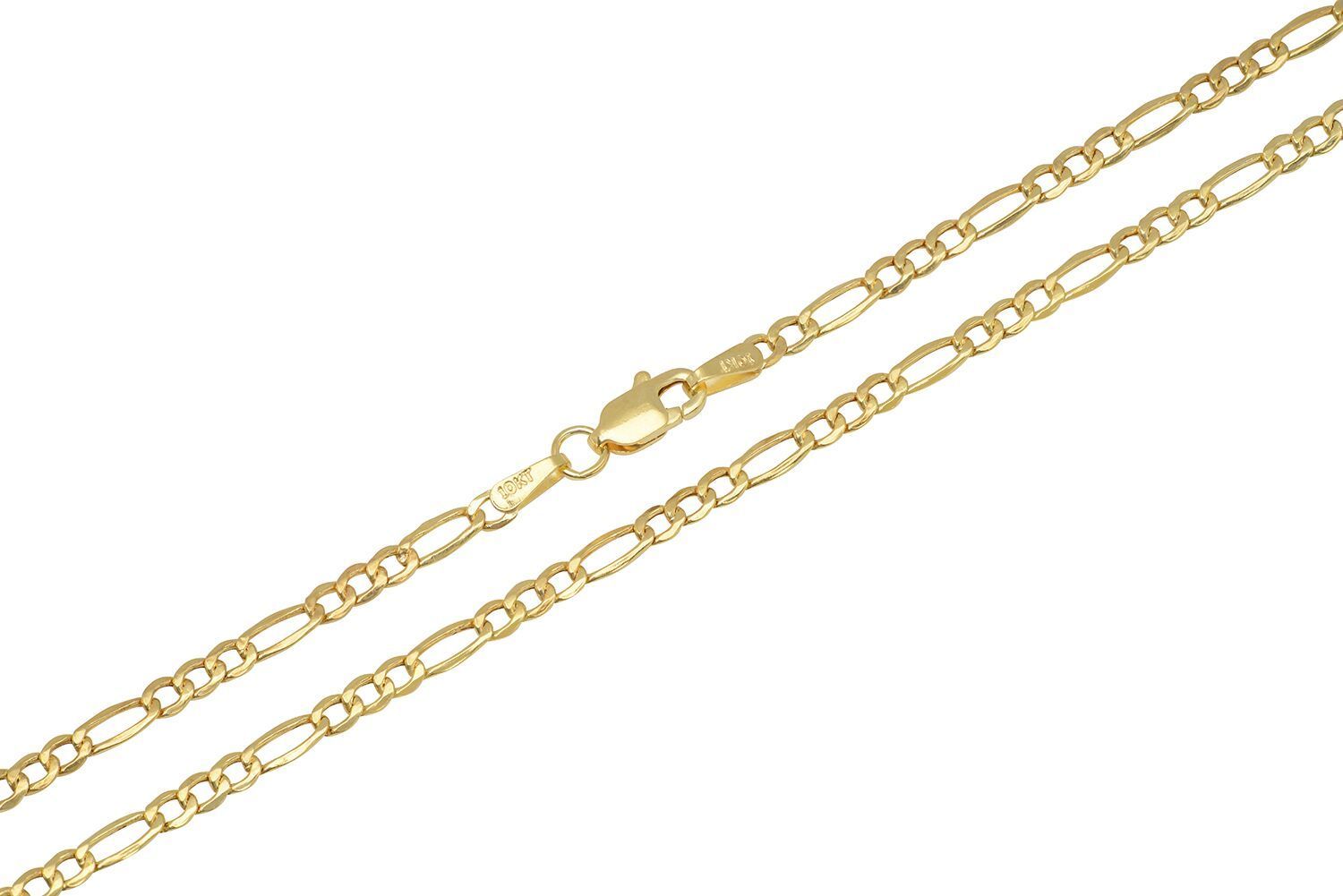10k Yellow Gold 2mm-9.5mm Figaro Link Chain Necklace Bracelet 7″-30″ Hollow