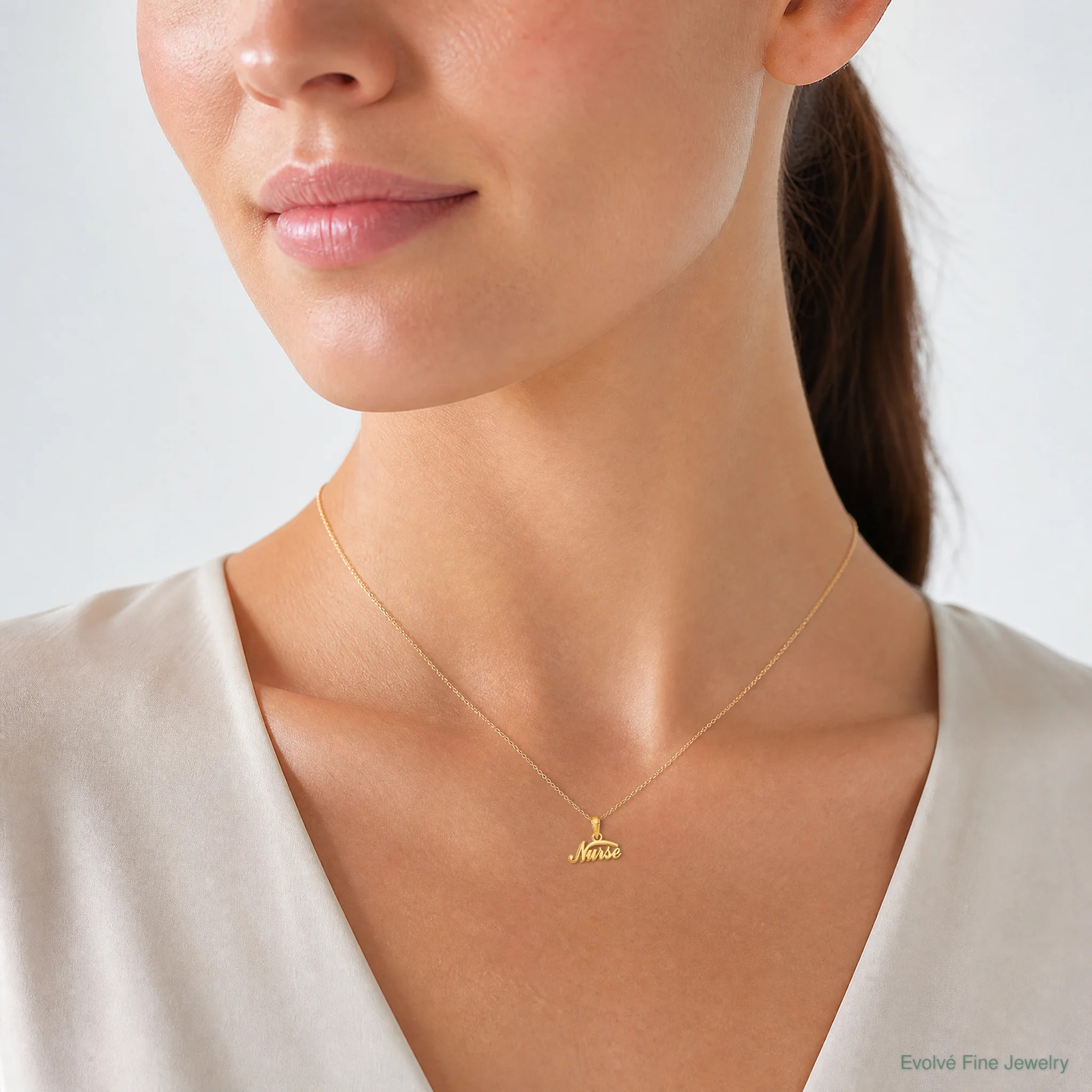 10K / 14K Yellow Gold Nurse Pendant