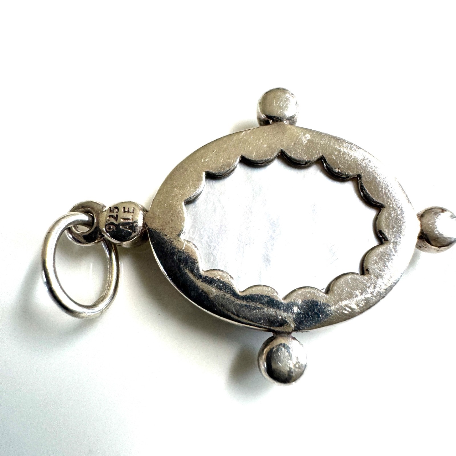 VERY RARE AND RETIRED PANDORA Sterling Silver Heritage Big Pendant 390168p