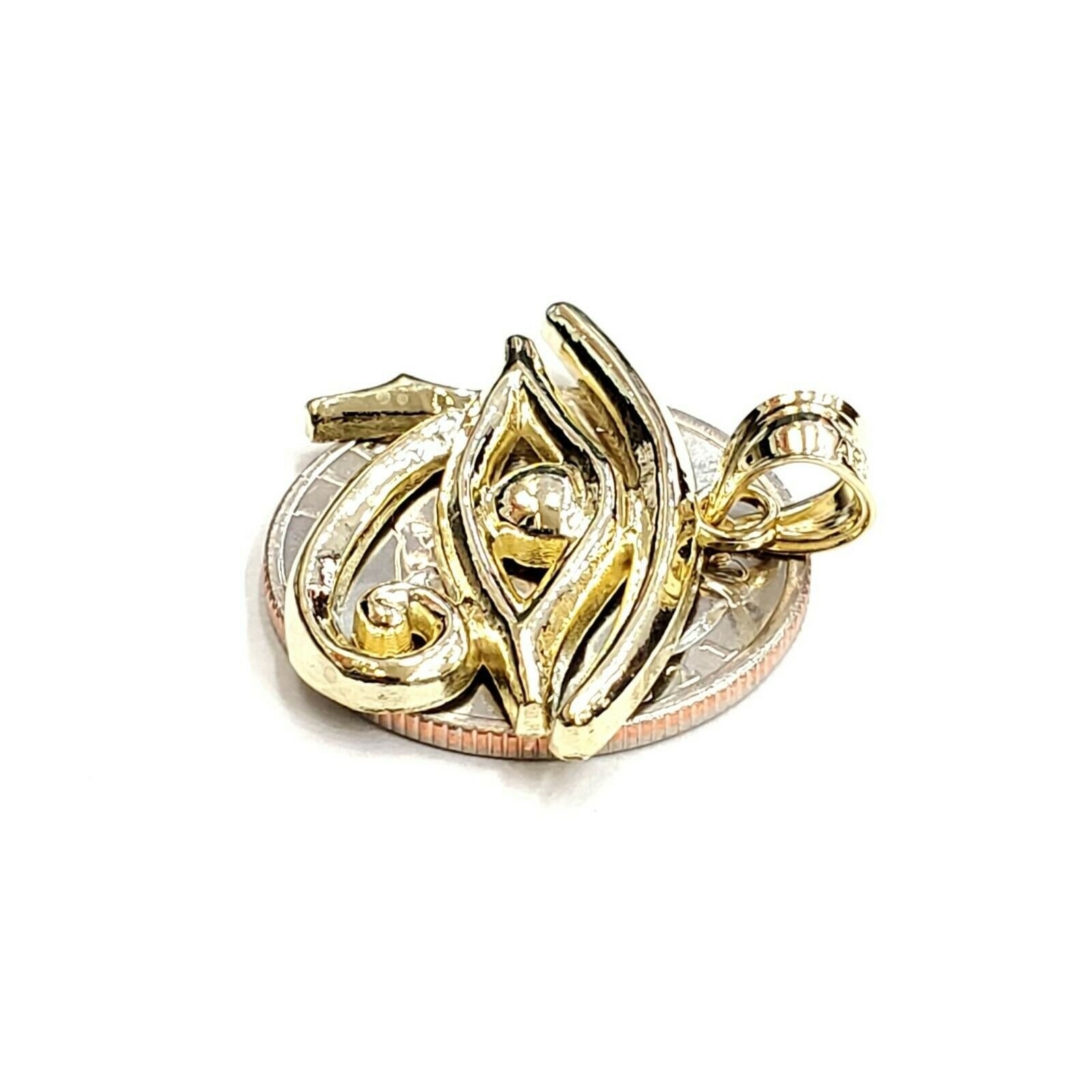 10k yellow Gold Egyptian eye of Horus protection Pendant fine gift jewelry 2.6g