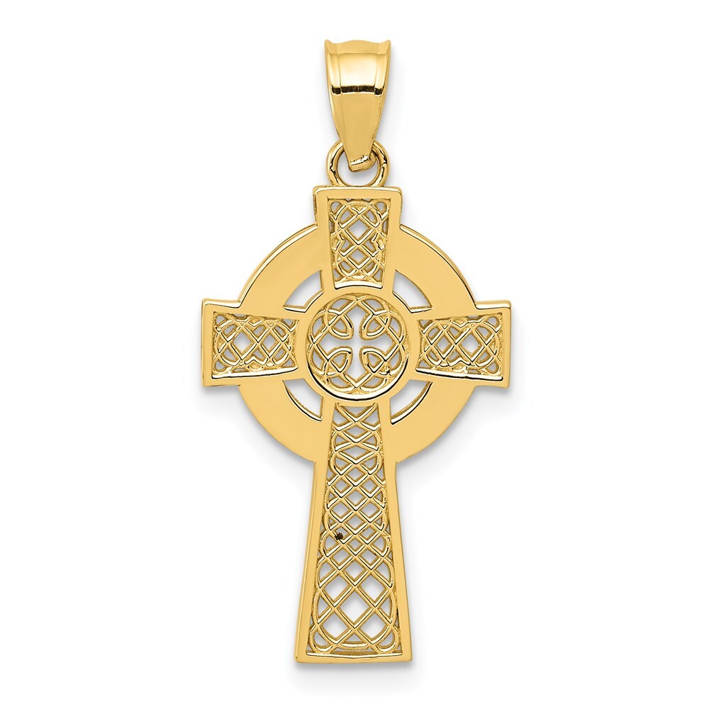 14K Yellow Gold Celtic Cross Pendant L-26 mm W-13 mm, 1.2gm